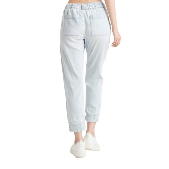 Devoted Light Wash Linen Tencel Jogger Lounge Pants. SMALL. New With Tags. - Picture 2 of 8